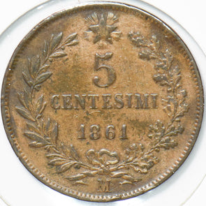 Italy 1861 5 Centesimi Vittorio Emanvele II 292990 combine shipping