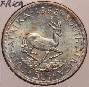 South Africa 1963 50 Cents Springbok animal 296011 combine shipping