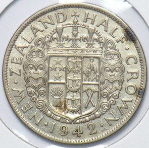 New Zealand 1942 1/2 Crown Ram animal George VI 150560 combine shipping