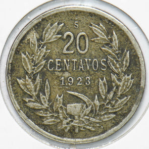 Chile 1923 20 Centavos Vulture animal 192008 combine shipping