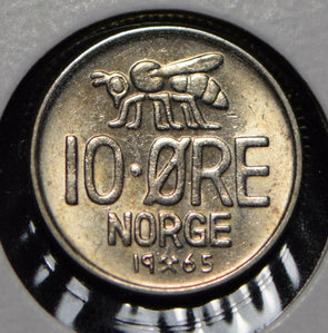 Norway 1965 10 Ore Honey Bee animal  191114 combine shipping