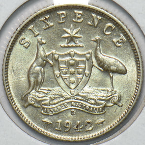 Australia 1942 6 Pence Kangaroo animal Ostrich Georgivs VI 902070 combine shippi