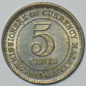 Malaya 1945 5 Cents 296580 combine shipping