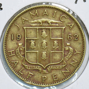 Jamaica 1962 1/2 Penny 904746 combine shipping