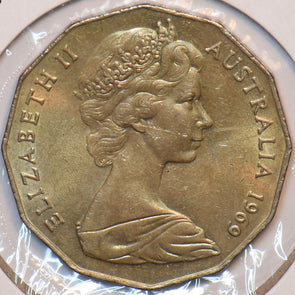 Australia 1969 50 Cents Kangaroo animal Emu 151573 combine shipping