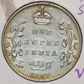 British India 1907 C Rupee 295767 combine shipping