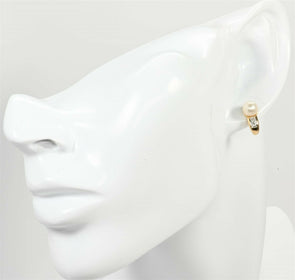 Pearl Diamond 14K Gold Earrings EG0007