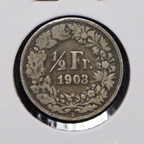 Switzerland 1903 1/2 Franc  900723 combine shipping
