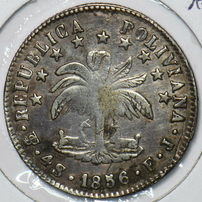Bolivia 1856 FJ 4 Soles 490985 combine shipping