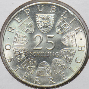 Austria 1966 25 Schilling UNC 192812 combine shipping