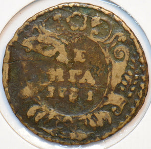 Russia Empire 1731 Denga Eagle animal 193777 combine shipping