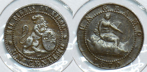Spain 1870 Centimo 299101 combine shipping