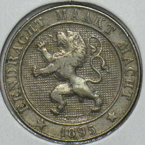 Belgium 1895 5 Centimes Lion animal 151986 combine shipping