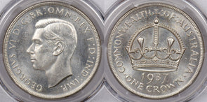 Australia 1937 Crown PCGS MS 65 finest known PC1456 combine shipping