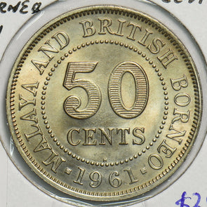 Malaya and British Borneo 1961 H 50 Cents 491452 combine shipping