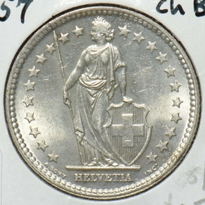 Switzerland 1957 2 Francs Ch BU 295481 combine shipping
