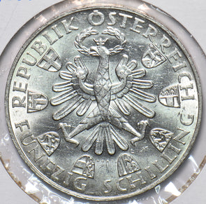 Austria 1959 KM 2888 50 Schilling Eagle animal UNC 293900 combine shipping