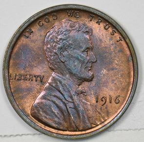 1916 Lincoln Wheat Cent Choice BU++ Red/BN U0450