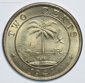 Liberia 1941 2 Cents Elephant 298996 combine shipping
