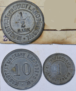 Germany 1935 ~45 1/10/50 Pfenning Landsberg Warthe GE0152 combine shipping