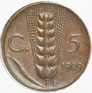 Italy 1929 5 Centesimi Vittorio Emanvele III 292945 combine shipping