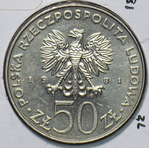 Poland 1981 50 Zlotych Imperial eagle animal  901904 combine shipping