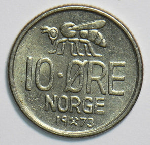 Norway 1973 10 Ore Bee animal 904044 combine shipping