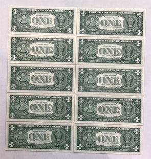 1963B Federal Reserve Notes Dollar 10. "bare" notes. A few adjacents #15 All C