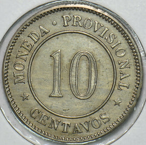 Peru 1880 10 Centavos 240324 combine shipping