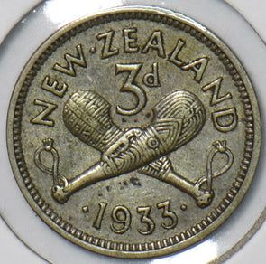 New Zealand 1933 3 Pence 151316 combine shipping