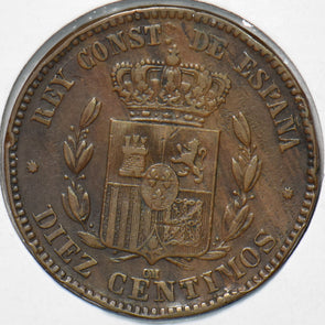 Spain 1877 10 Centimos 902507 combine shipping