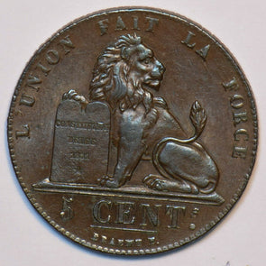 Belgium 1833 5 Centimes Lion animal 490790 combine shipping