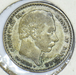 Denmark 1894 25 Ore Porpoise animal 291832 combine shipping