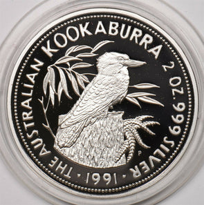 Australia 1991 10 Dollar Kookaburra animal Proof 2oz pure silver BU0738 combine