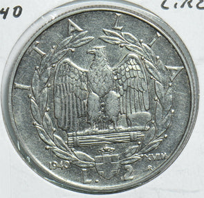 Italy 1940 2 Lire Eagle animal 198135 combine shipping