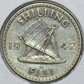 Fiji 1942 S Shilling 151117 combine shipping