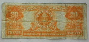 US 1922 Gold Certificates Large 20 Dollars Speelman White. FR 1187 VG RC0422 com
