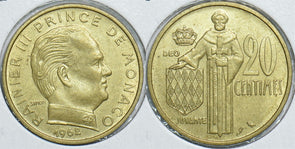 Monaco 1962 20 Centimes 198437 combine shipping