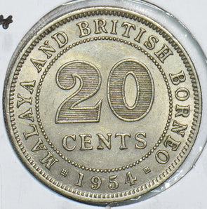 Malaya and British Borneo 1954 20 Cents 198358 combine shipping