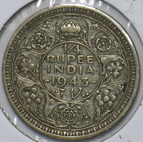 British India 1943 1/4 Rupee 150914 combine shipping