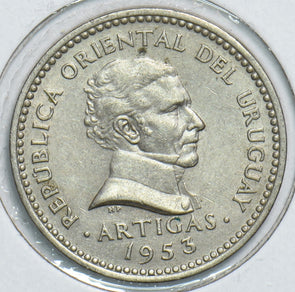 Uruguay 1953 10 Centesimos 240965 combine shipping