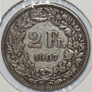 Switzerland 1907 2 Francs 151185 combine shipping