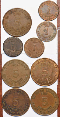 1940 ~70 group of Arizona Sales Payment Tokens BU0555 combine shipping