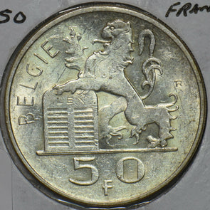 Belgium 1950 50 Francs Lion animal 296772 combine shipping