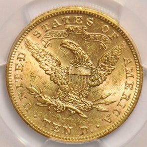 1899 $10 gold PCGS MS62 Liberty Eagle PC1166 combine shipping
