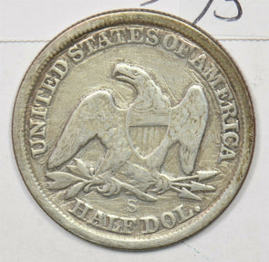1862-S Seated Liberty Half Dollar 90% silver VG F U0216