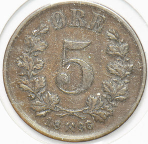 Norway 1896 5 Ore Lion animal 293041 combine shipping