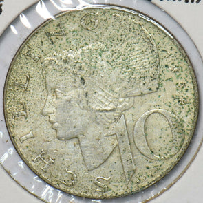 Austria 1958 10 Schilling 151079 combine shipping