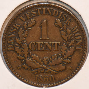 Danish West Indies 1860 Cent 294433 combine shipping