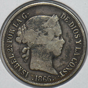 Spain 1866 40 Centimos 296155 combine shipping